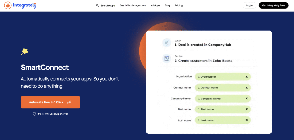 Integrately's homepage