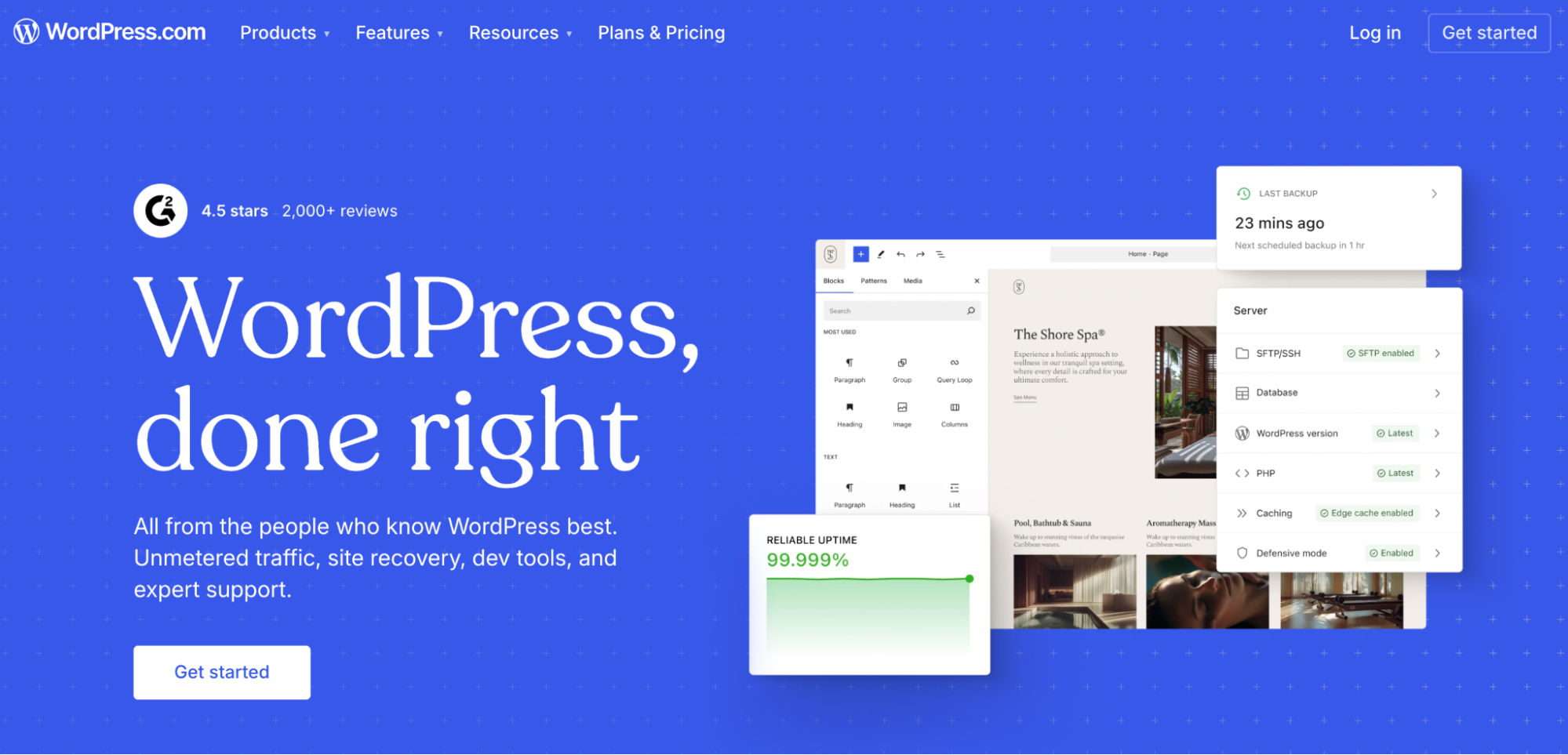 Screenshot of WordPress.com website
