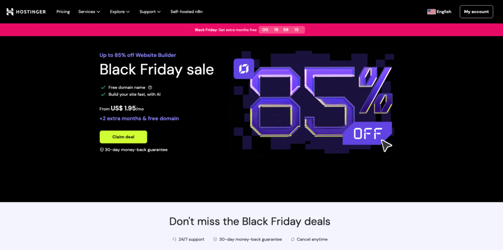 hostinger black friday deal for 2025