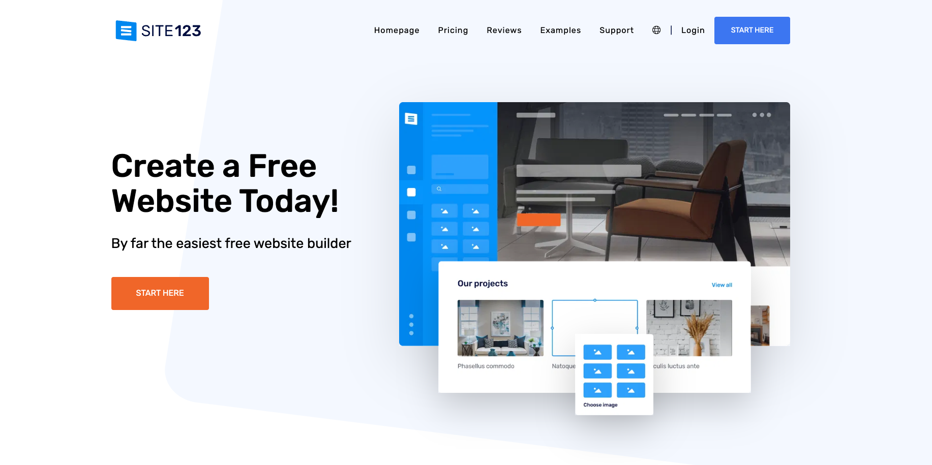 SITE123 website screenshot