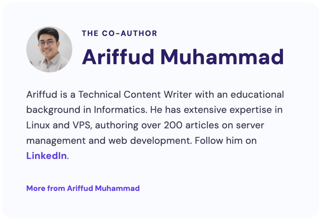 Example of a detailed author bio