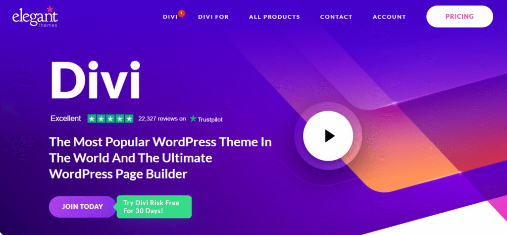 Divi landing page builder