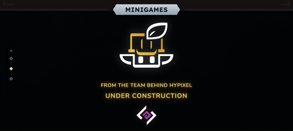 The Minigames section in Hytale website's Game page