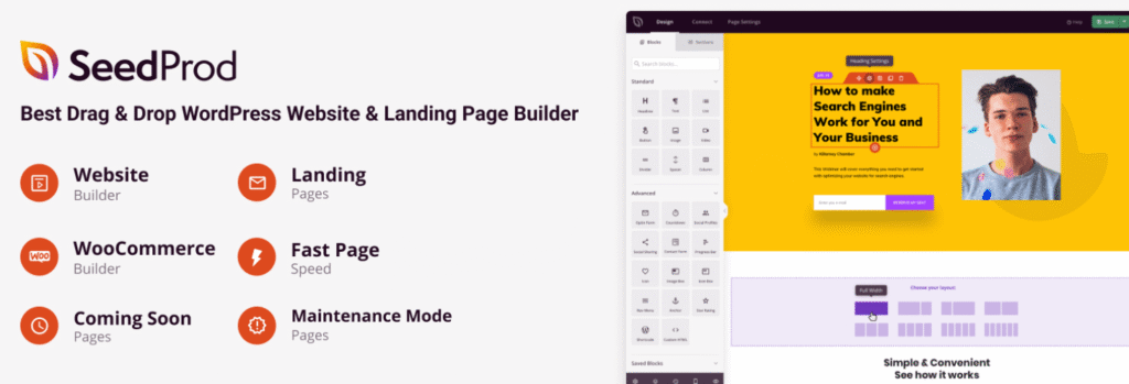 SeedProd landing page builder