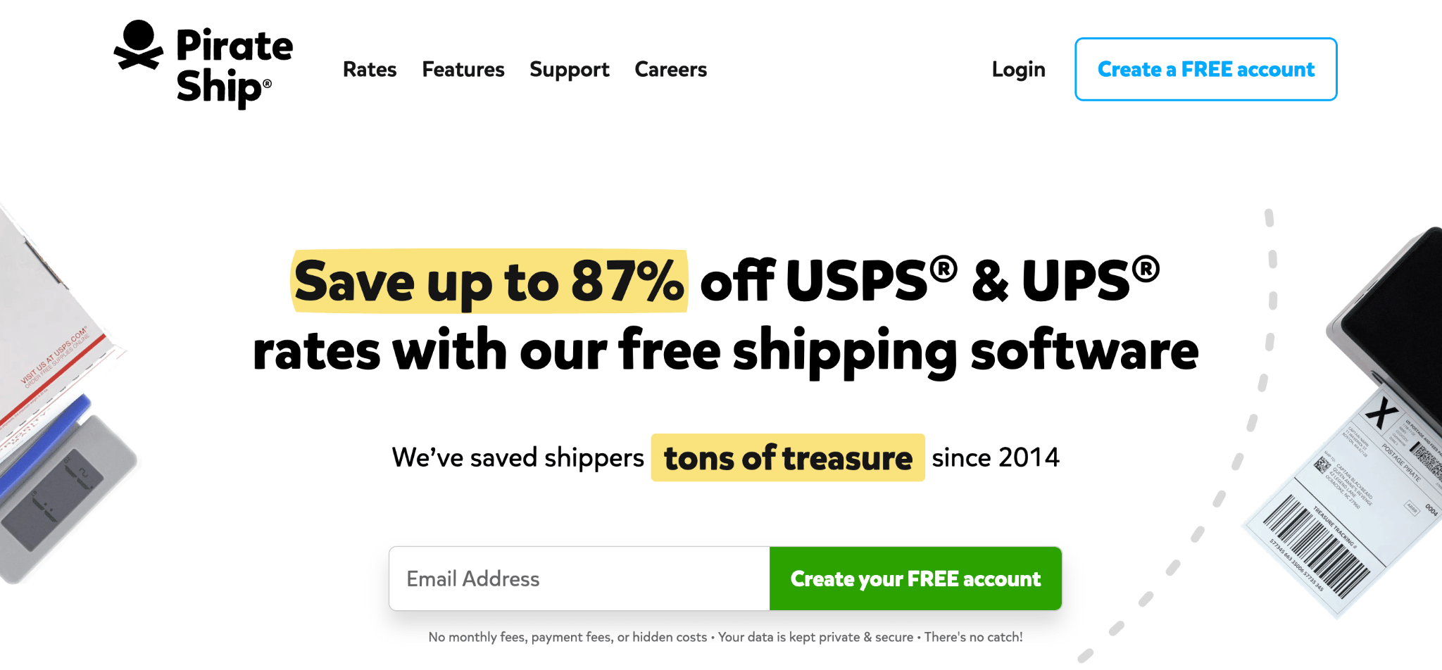 Homepage of Pirate Ship