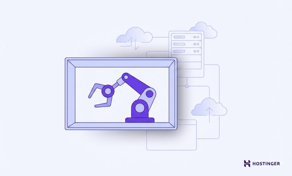 A stylized robotic arm inside a frame, surrounded by abstract cloud and server icons, illustrating automation and connectivity concepts reflecting OpenClaw best practices.