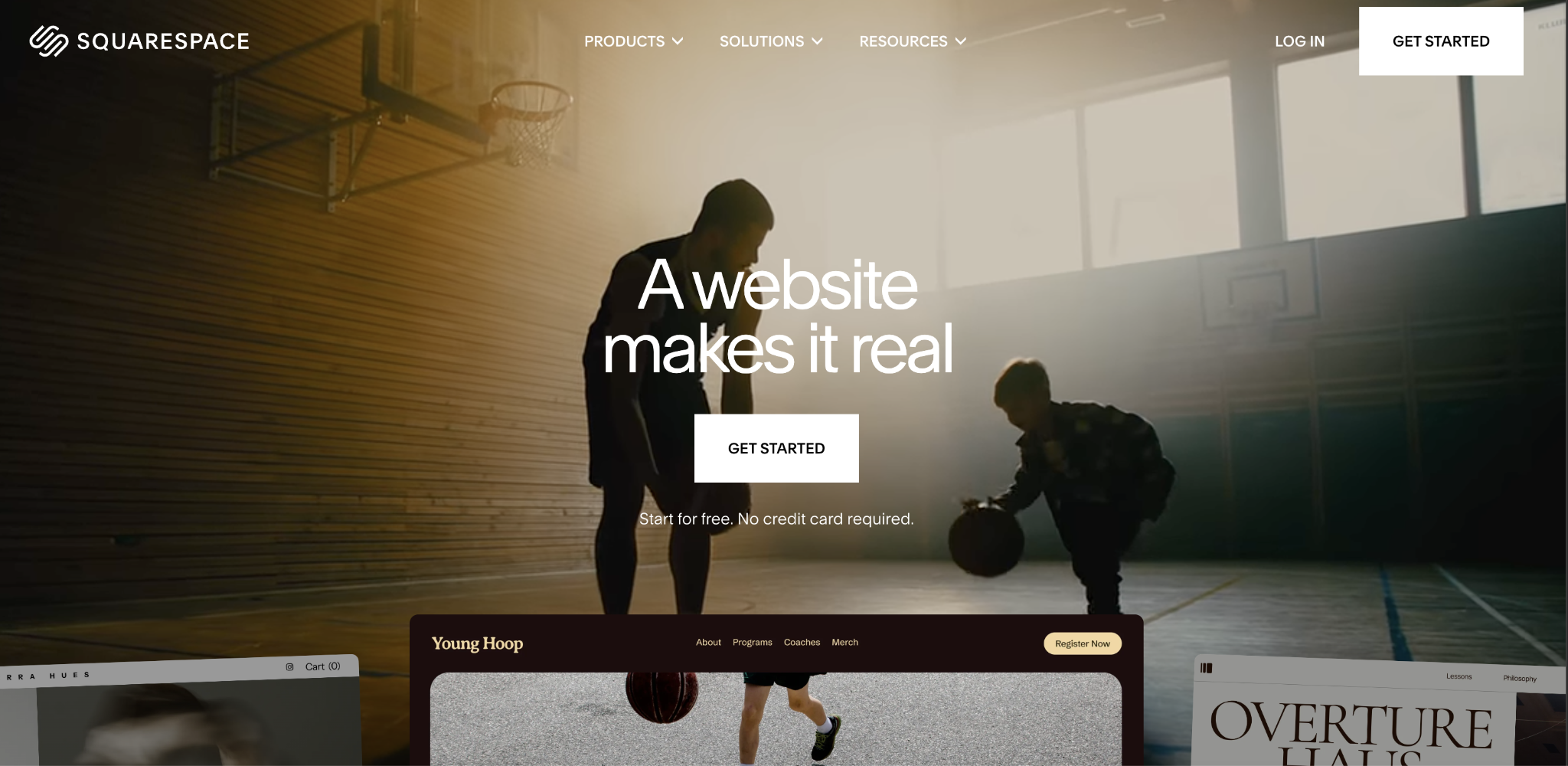 Squarespace home page