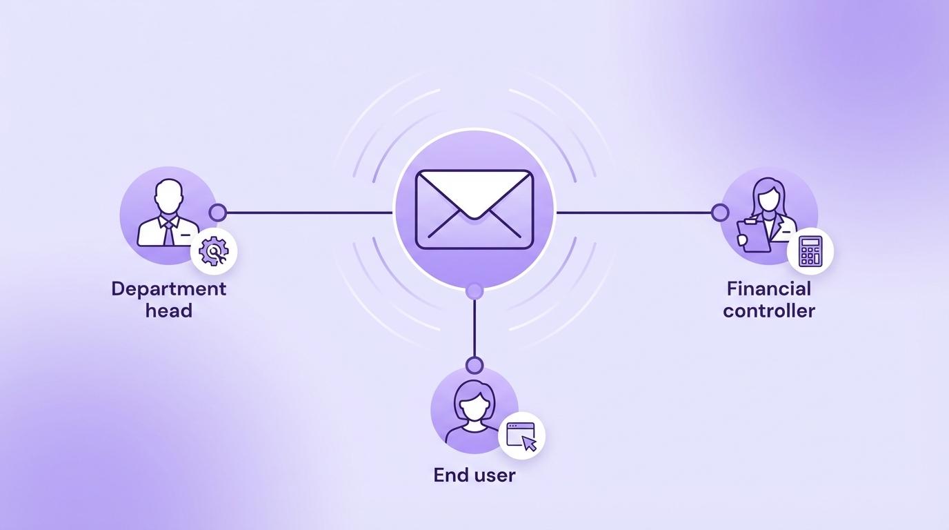 B2B email stakeholder diagram