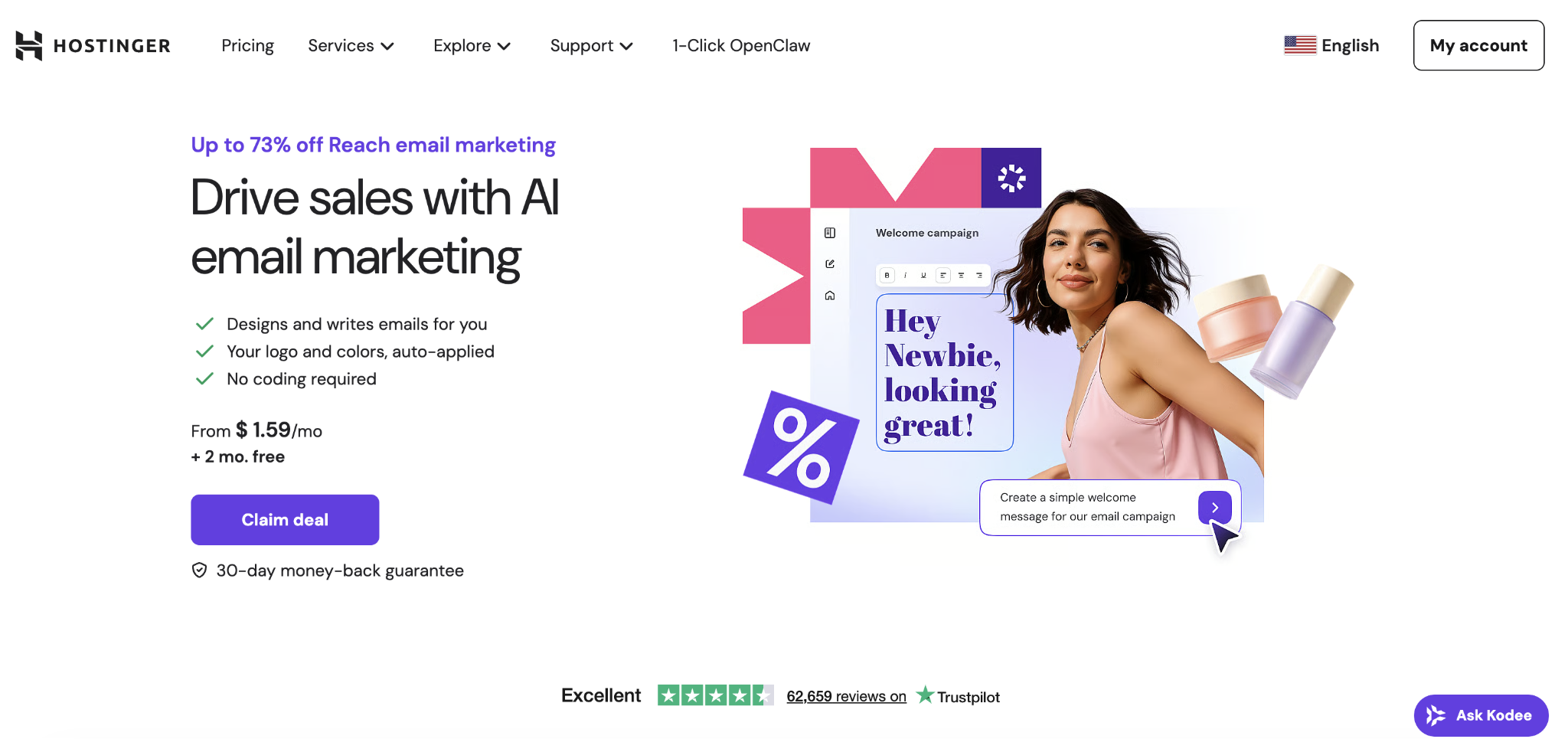 Hostinger Reach email marketing