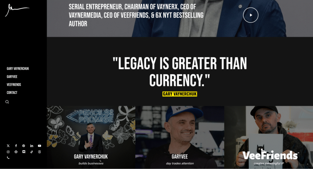 Gary Vaynerchuk's personal website