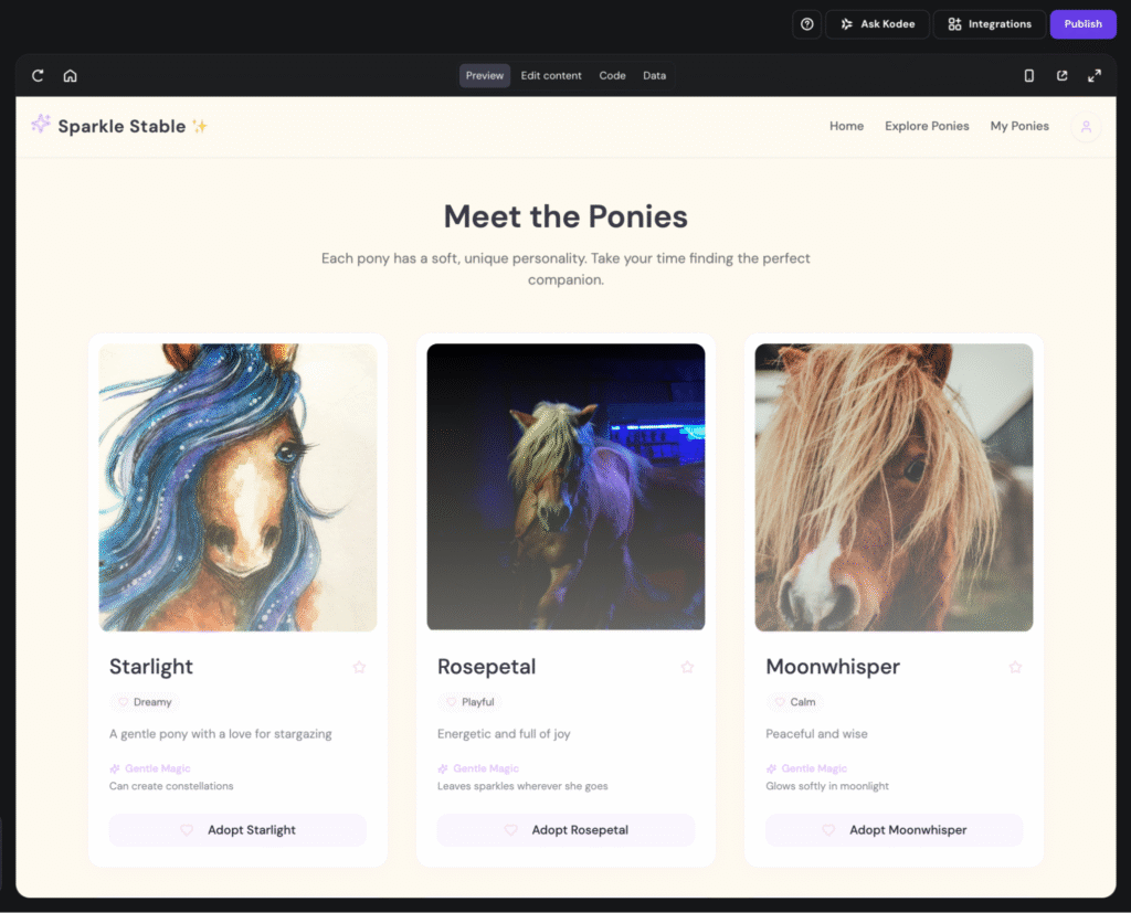 hostinger-horizons-preview-pane Hostinger Horizons' preview pane