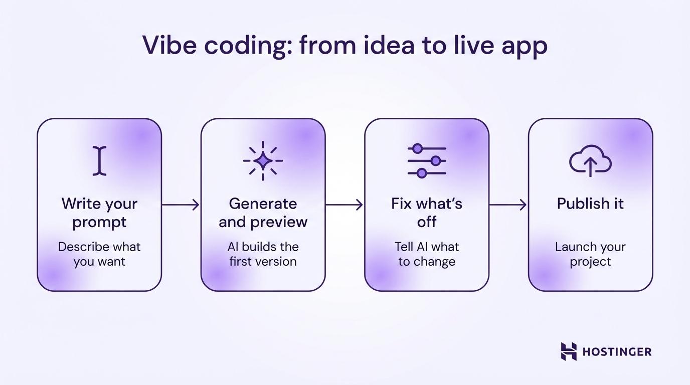 how to start vibe coding – four steps in building and publishing your project