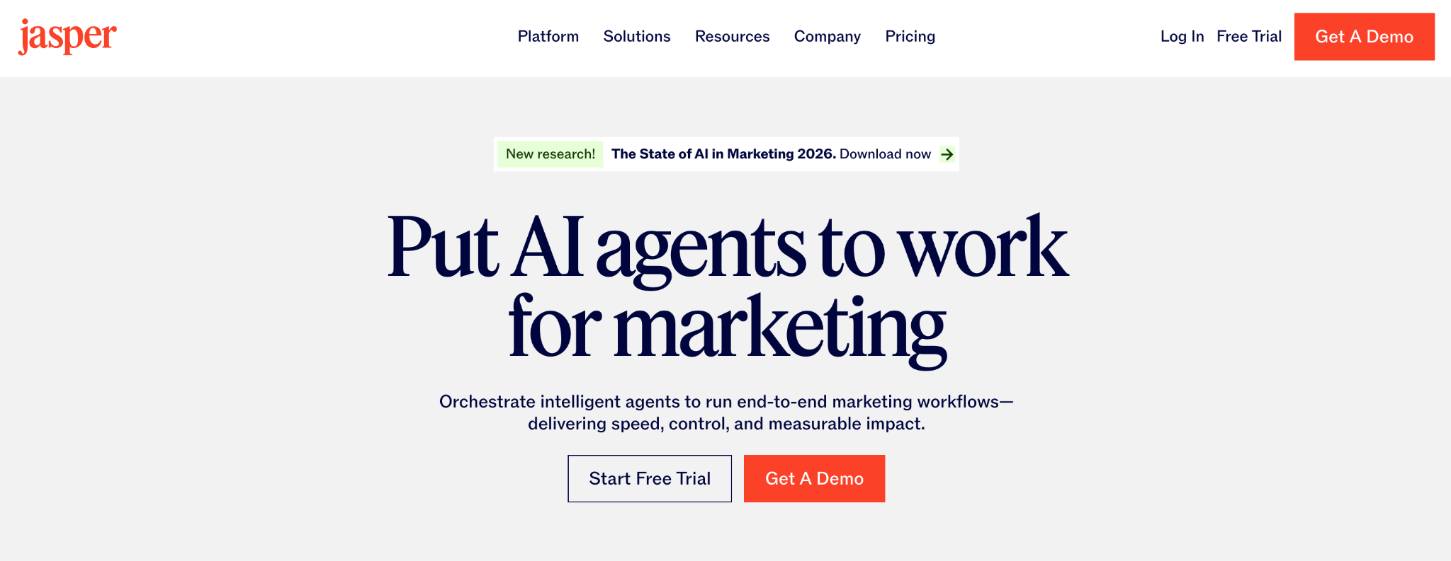 Homepage of Jasper