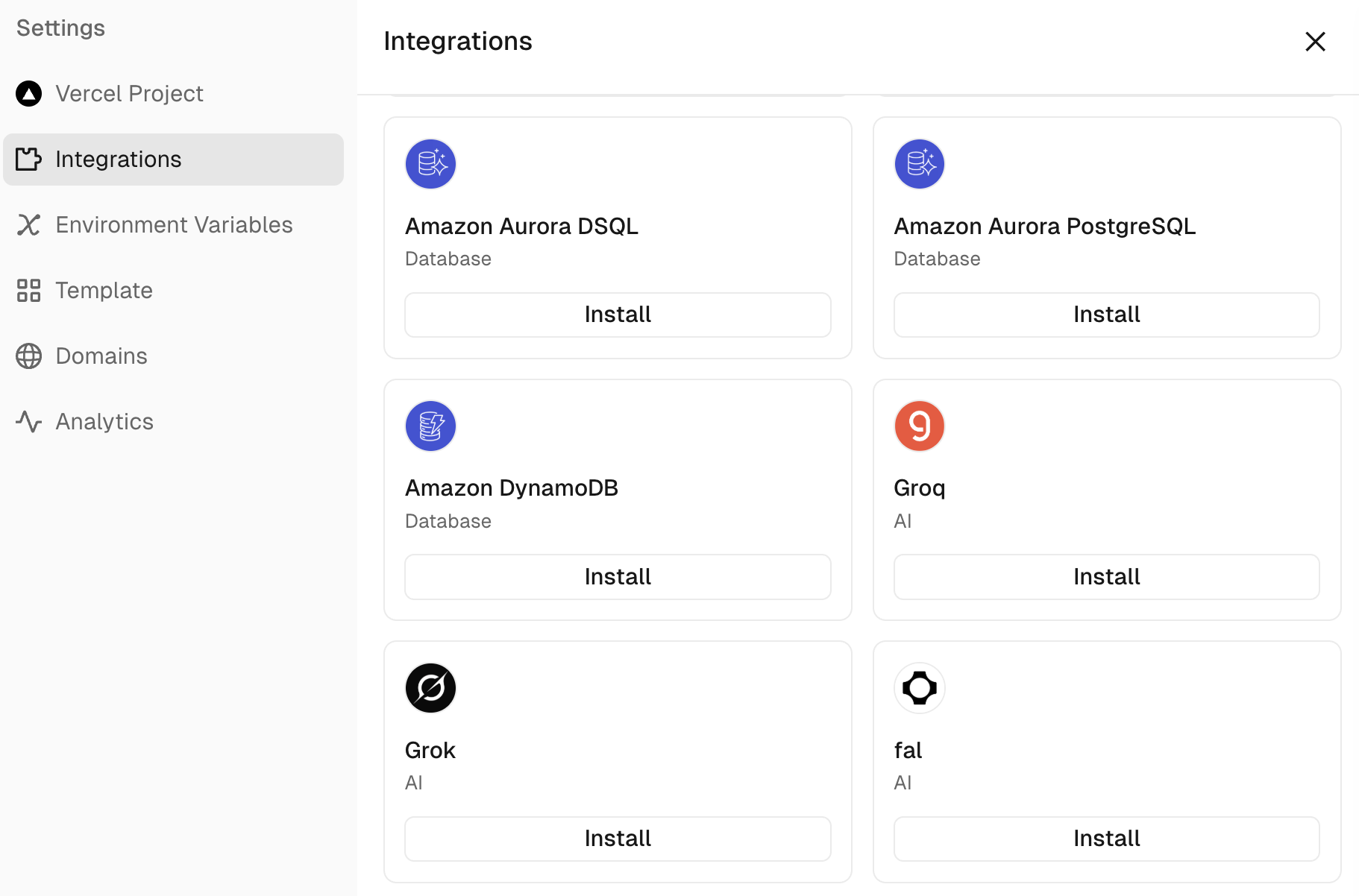 v0's integration options
