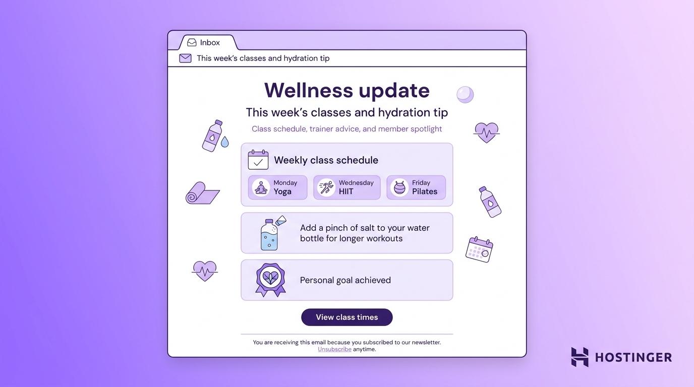 Health and wellness community newsletter