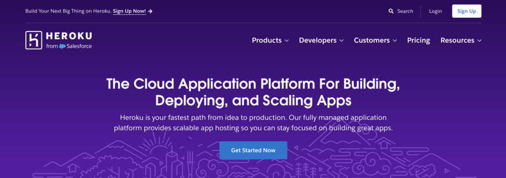 heroku-homepage Homepage of Heroku, a mature platform-as-a-service for Codex-generated apps built with Node.js, Python, Ruby, Java, Go, PHP, and other common runtimes.