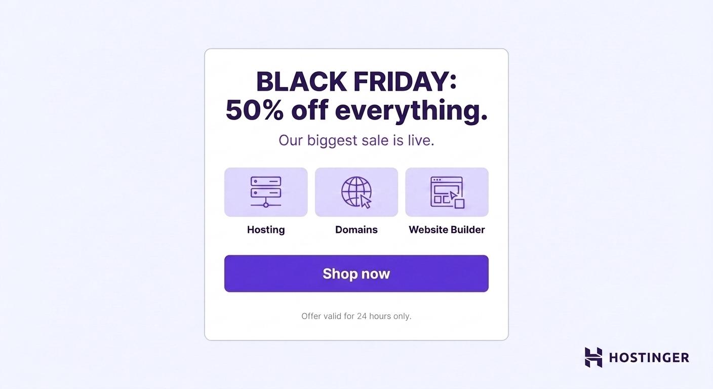 Black Friday bold launch email