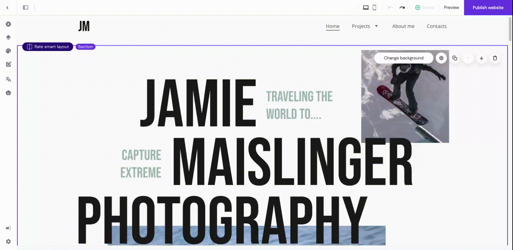 Changing text size globally in Hostinger Website Builder