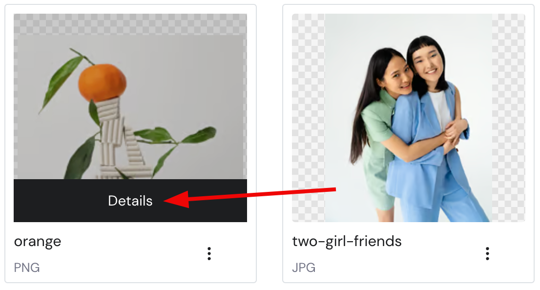 Viewing file details in the media library