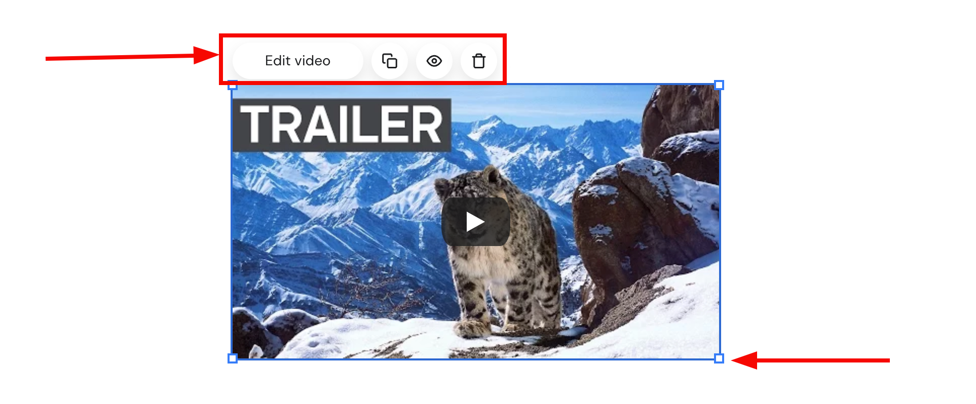 A video element in Hostinger Website Builder