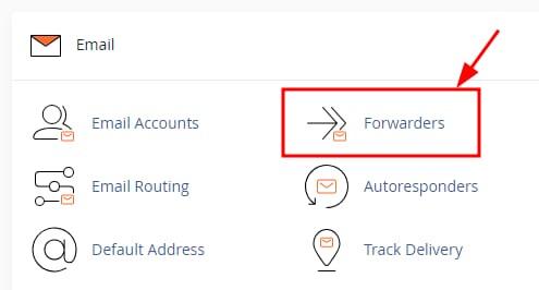 The Forwarders option on cPanel