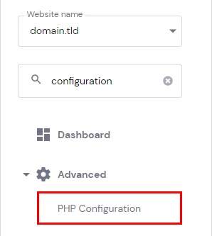 Accessing the PHP Configuration settings at Hostinger