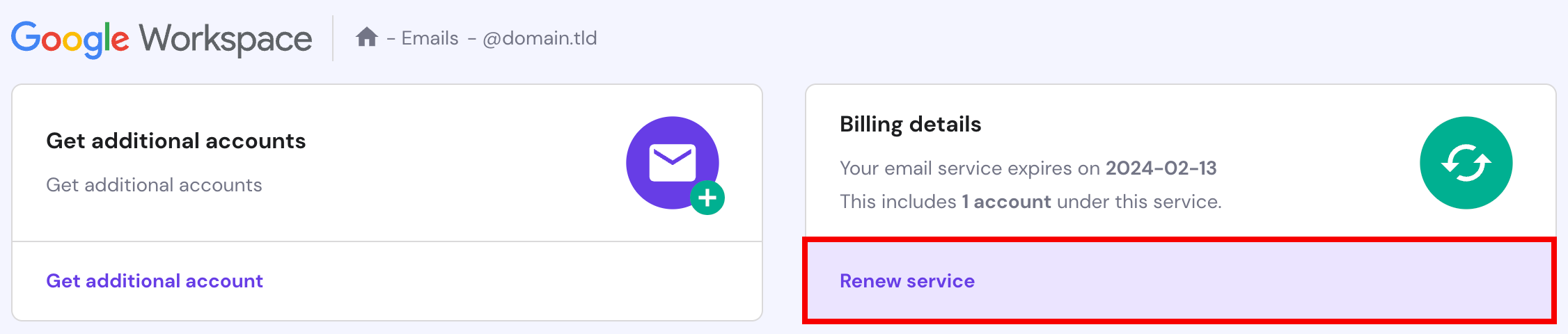 Renewing Google Workspace at Hostinger