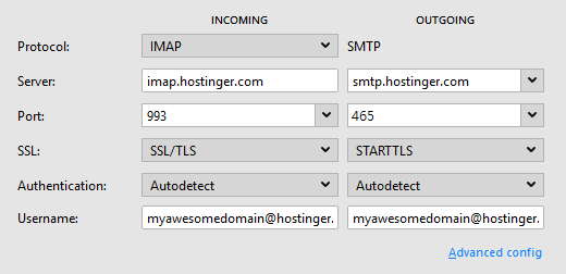 Setting up Hostinger Email on Mozilla Thunderbird