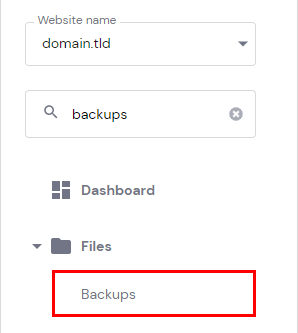 Accessing website's backups