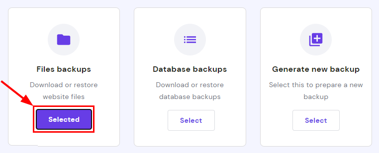Selecting the preferred type of backups